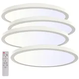 Luminea 4er-Set Slim-CCT-LED-Deckenleuchte, Schalter für Lichtfarbe/Watt, IP44