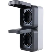 REV Ritter REV Komplett Doppelsteckdose AquaStorm Hellgrau, Schwarz 0004080400 1St.