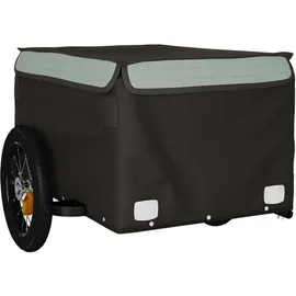 vidaXL Fahrradanhänger schwarz/grau 30 kg