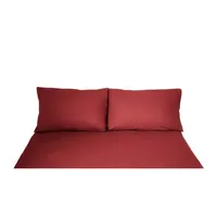 COFI Einfarbige Bettwäschen-Sets für Einzel- und Doppelbetten, 100% Baumwolle
