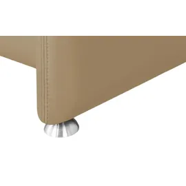 meinSofa Einzelcouch Leder 2-Sitzer Beige