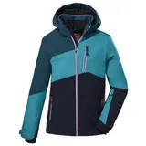 KILLTEC KSW 166 GRLS SKI Jckt Skijacke Funktionsjacke mit abzippbarer Kapuze und Schneefang, himbeere, 128