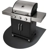 Tulup Grill-Unterlage 80 x 90 cm Metall Schwarz