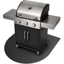 Tulup Grill-Unterlage 80 x 90 cm Metall Schwarz