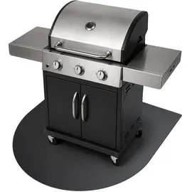 Tulup Grill-Unterlage 80 x 90 cm Metall Schwarz