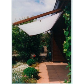 Floracord Pergola Bausatz inkl. Sonnensegel Weiß 270 cm