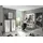 Home Affaire Cantara Halbhochschrank 45 x 126 x 35 cm Weiß MDF/Metall