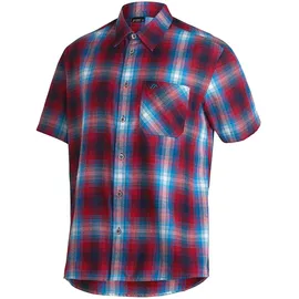 Maier Sports Kurzarmhemd Salsa / Blue Aster / Check 58