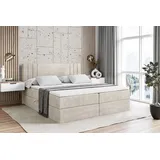 altdecor Boxspringbett 180 x 200 cm H4 Creme