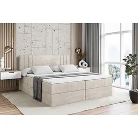 altdecor Boxspringbett 180 x 200 cm H4 Creme