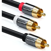 DeleyCON 10m Subwoofer Kabel - Cinch RCA Y-Kabel Digitales