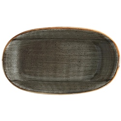 12 x Aura Space Gourmet Platte oval 19x11cm * - Bonna  Premium Porcelain