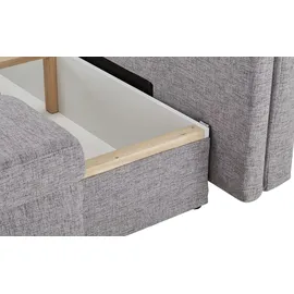 Sofa.de Schlafcouch Webstoff 2-Sitzer Grau