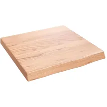 vidaXL Waschtischplatte Hellbraun 40x40x(2-4) cm Massivholz Behandelt