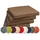 sunnypillow Sitzauflage 40 x 40 x 5 cm braun 4-tlg.