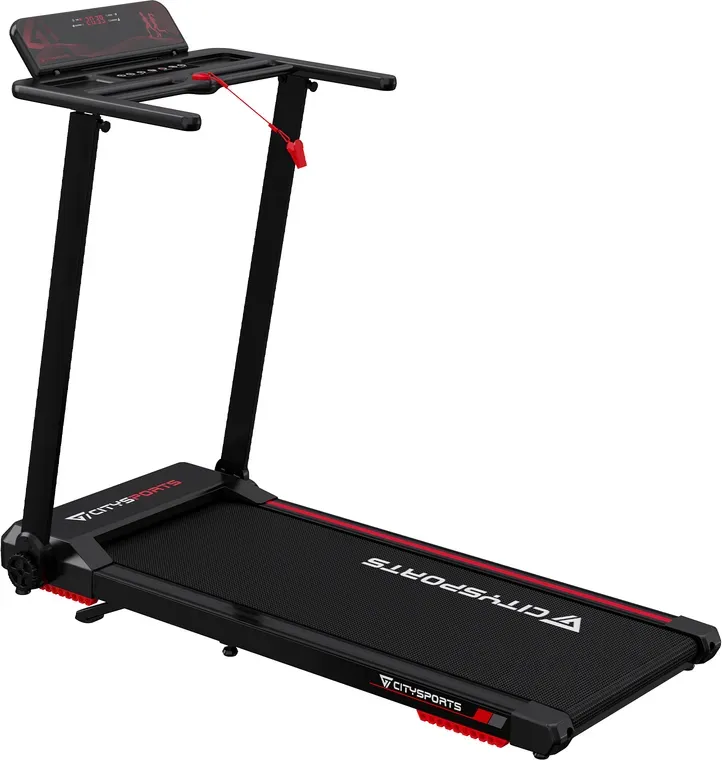 CITYSPORTS PRO WP9 faltbares Laufband mit Steigung schwarz rot
