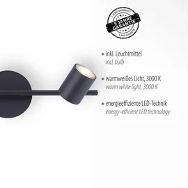 just light. Tarik 2-flammig zylinderförmig anthrazit
