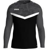 Jako Unisex Kinder Sweatshirt Iconic, schwarz/anthrazit, 128