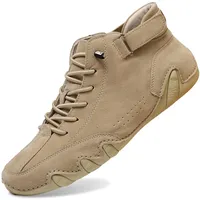 Generisch Alpaka Schuhe Damen, Barfußschuhe Herren, Alpaca - Ergonomischer, Wasserdichter & Schmerzlindernder Leder-Barfußschuh, Damen Unsex Barfusschuhe Schuhe Khaki 40 - 40 EU