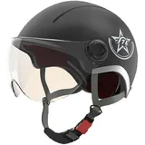 Halbschalenhelm mit ECE, Jethelm Retro, Chopper Helm, Retro Motorrad Helm, Scooter-Helm, Offenem Helm, mit Sonnenblende Helm