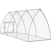 vidaXL Hasenstall 300x105x120 cm Silbern