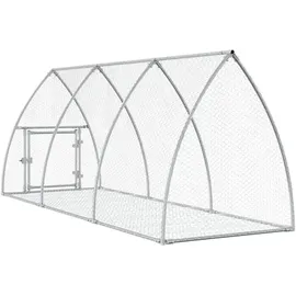 vidaXL Hasenstall 300x105x120 cm Silbern