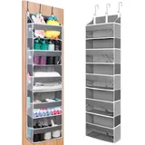 cozary Hängeorganizer Tür mit 5 Taschen, Tür Organizer Faltbar und Platzsparend, Faltbarer Hängeorganizer Camping, Hängeaufbewahrung für Kinderzimmer, Hängeregal Tür für Bad, Schlafzimmer, Küche, Wohnheim