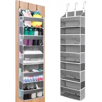 cozary Hängeorganizer Tür mit 5 Taschen, Tür Organizer Faltbar und Platzsparend, Faltbarer Hängeorganizer Camping, Hängeaufbewahrung für Kinderzimmer, Hängeregal Tür für Bad, Schlafzimmer, Küche, Wohnheim