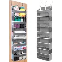 cozary Hängeorganizer Tür mit 5 Taschen, Tür Organizer Faltbar und Platzsparend, Faltbarer Hängeorganizer Camping, Hängeaufbewahrung für Kinderzimmer, Hängeregal Tür für Bad, Schlafzimmer, Küche, Wohnheim