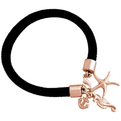 Gemshine Armband 'Maritim Nautics Anker Seestern Seepferd' Armbänder & Armreife   Grau Damen 