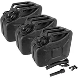 Baumarktplus Benzinkanister 10 l Hammerschlag Schwarz