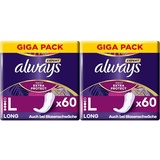 Always Profresh Slipeinlagen Damen Large (60 Binden), Giga Pack, Geruchskontrolle, für maximalen Schutz am Tag (Packung mit 2)