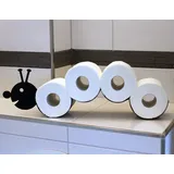DanDiBo Ambiente DanDiBo Toilettenpapierhalter Raupe WC Ersatzrollenhalter Wandmontage Schwarz Metall Papierhalter Rollenhalter