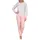 normann Frottee Pyjama Ringel-Optik Eiskristall-Motiv Rosa 40-42