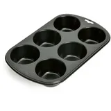 ORIGINAL KAISER Kaiser Muffinform klein für 6 Muffins, Muffin Backblech 29 x 18 cm, antihaftbeschichtet, Standardgröße, Cupcake Formen, Muffinblech, Schwarz