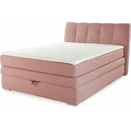 Jockenhöfer Gruppe Boxspringbett »Amelie«, mit Bettkasten und Topper, erhältlich in 120 & 140cm Breite rosa