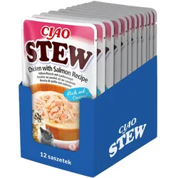 INABA CIAO Stew Gericht mit Huhn und Lachs 12x40g