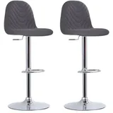 byLIVING CASINO, 2-er Set, Webstoffbezug anthrazit, Gestell chrom