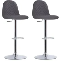 byLIVING CASINO, 2-er Set, Webstoffbezug anthrazit, Gestell chrom