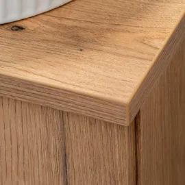 [en.casa] Waschbeckenunterschrank Skelbolu 80,4 x 59,5 x 40 cm Beige