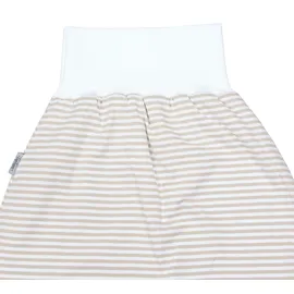 TupTam Babyschlafsack TUPTAM "Strampelsack Baby Strampelsack mit breitem Bund Unwattiert" Gr. 6 bis 12, beige (streifen beige), Schlafsäcke, Baby, L: 80cm, Obermaterial: 100% Baumwolle CO., L:80cm