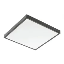 Gtv 24W LED Deckenleuchte 30x30 cm eckig Aluminium schwarz
