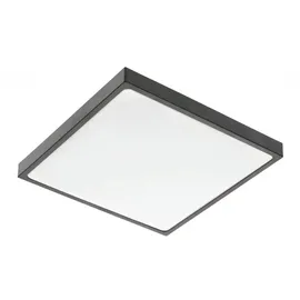 Gtv 24W LED Deckenleuchte 30x30 cm eckig Aluminium schwarz