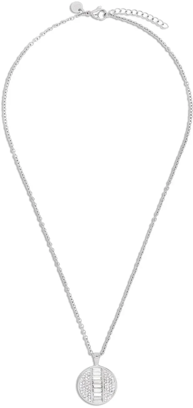TOM TAILOR Damen Halskette mit Anhänger aus Edelstahl - Stein Preciosa weiß, silber, Gr. ONESIZE