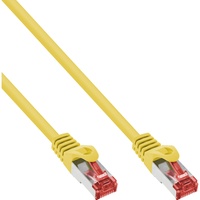 InLine Patchkabel, S/FTP (PiMf), Cat.6, 250MHz, PVC, CCA, gelb, 0,5m