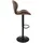 ML-Design Barhocker 2Er Set Kunstleder Braun Barstuhl mit Rückenlehne Fußstütze