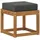 vidaXL Hocker Bank 43 x 43 x 37 cm Natur/Anthrazit