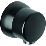 Kludi Schlauch-Anschlussbogen DN 15, eigensicher, gegen Rückfließen, mit Wandausgleichsring, mattschwarz