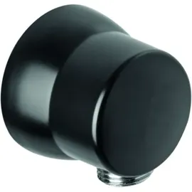 Kludi Schlauch-Anschlussbogen DN 15, eigensicher, gegen Rückfließen, mit Wandausgleichsring, mattschwarz