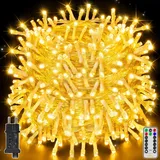 Ollny Lichterkette 100M 800 LEDs Weihnachtslichtkette IP44 Wasserdicht mit Fernbedienung Timer, 8 Modi Partydekoration für Weihnachten Hochzeit
